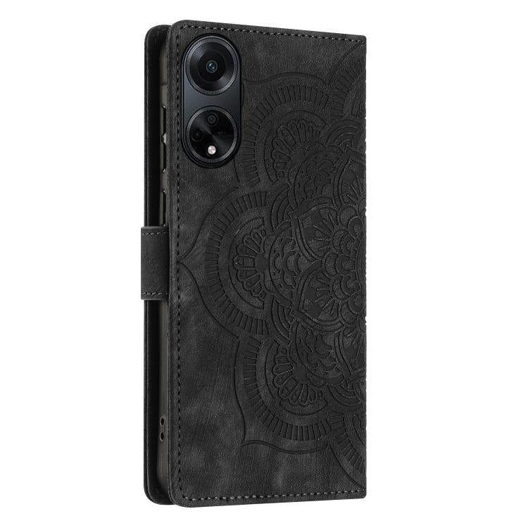 For OPPO A98 5G Mandala Embossed Retro Frosted Leather Phone Case