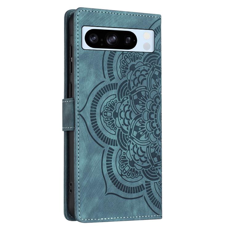 For Google Pixel 8 Pro Mandala Embossed Retro Frosted Leather Phone Case