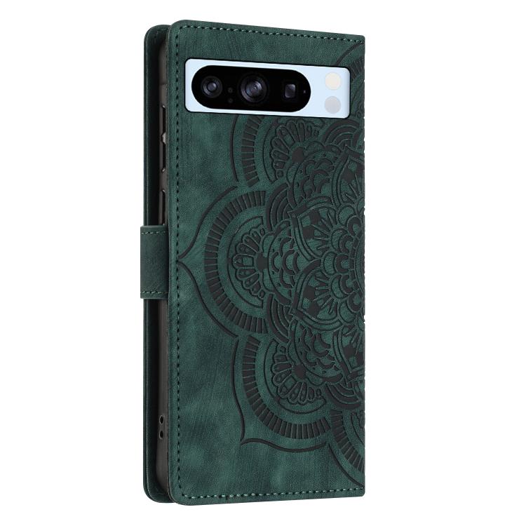For Google Pixel 8 Pro Mandala Embossed Retro Frosted Leather Phone Case