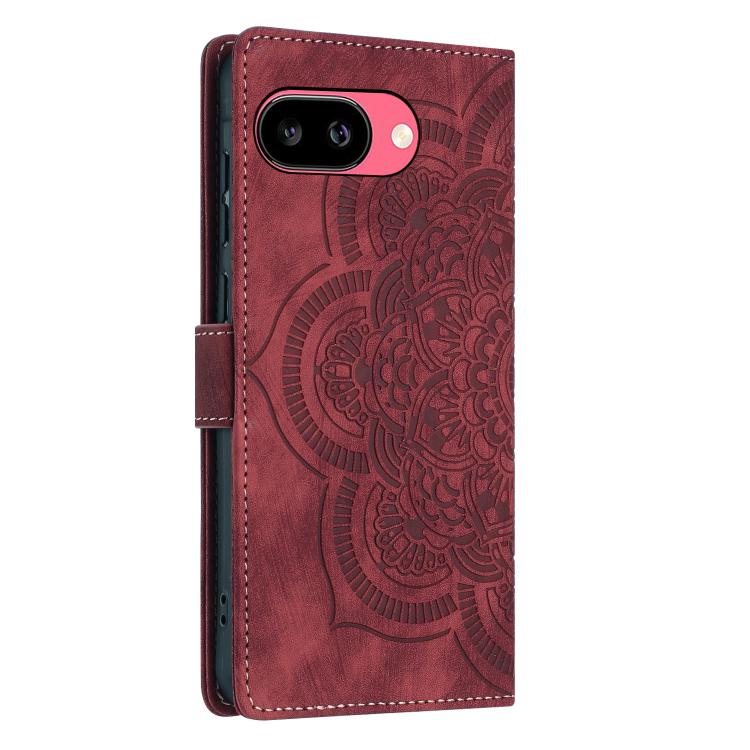 For Google Pixel 9a Mandala Embossed Retro Frosted Leather Phone Case