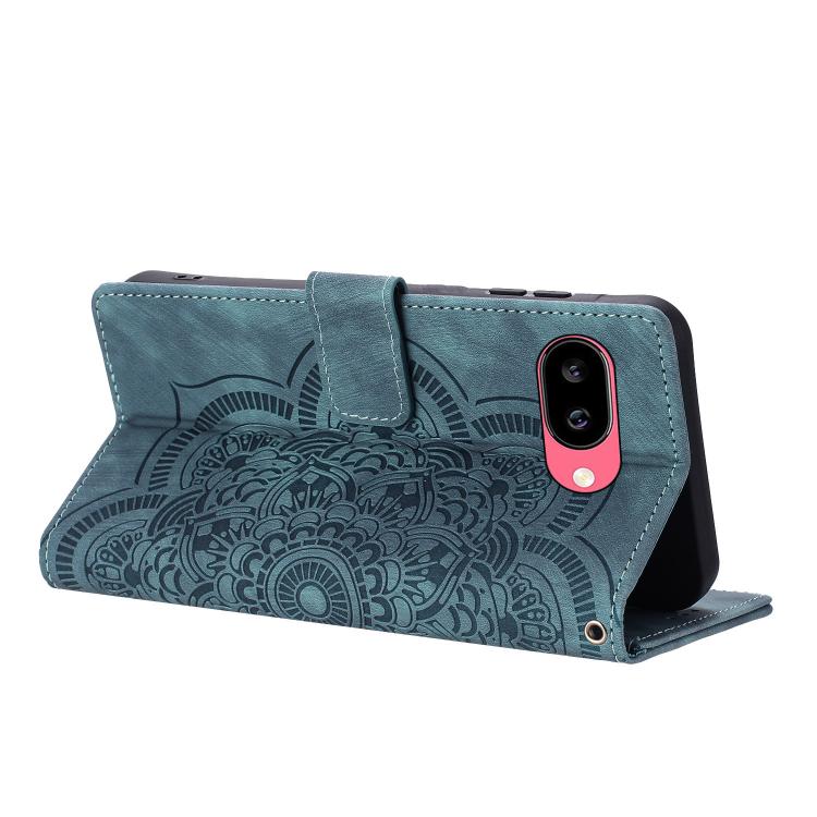 For Google Pixel 9a Mandala Embossed Retro Frosted Leather Phone Case