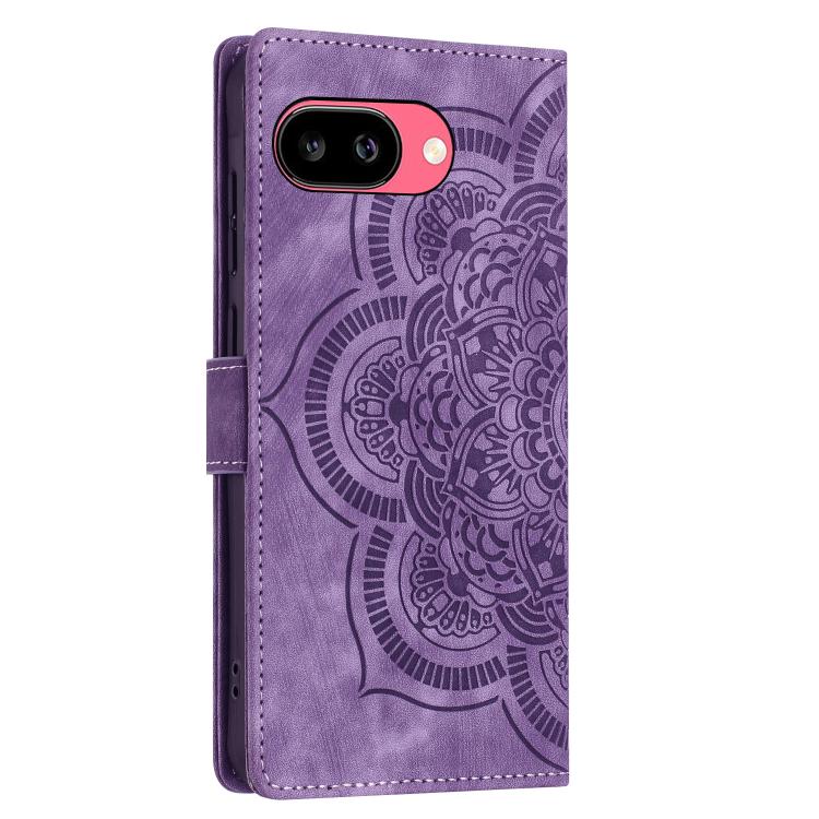 For Google Pixel 9a Mandala Embossed Retro Frosted Leather Phone Case
