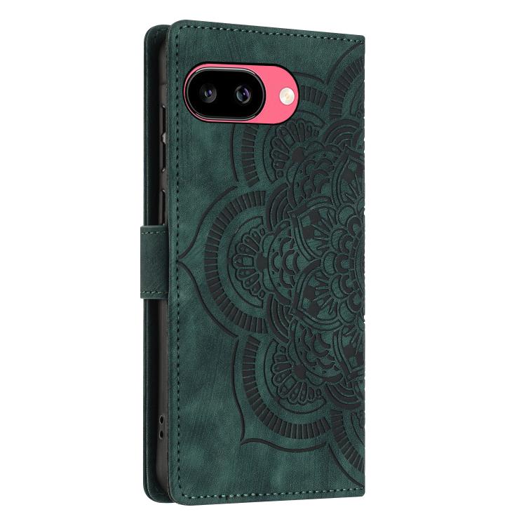 For Google Pixel 9a Mandala Embossed Retro Frosted Leather Phone Case