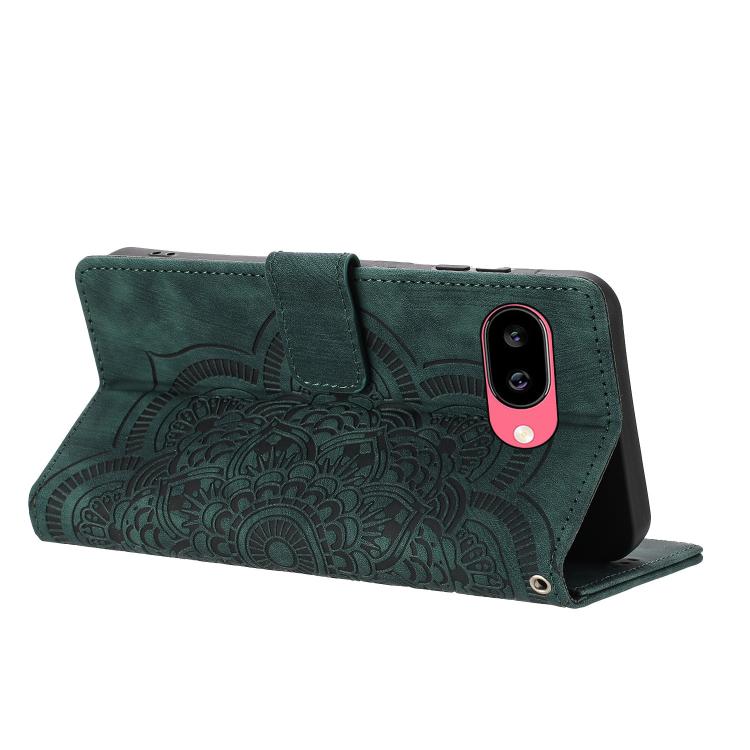 For Google Pixel 9a Mandala Embossed Retro Frosted Leather Phone Case