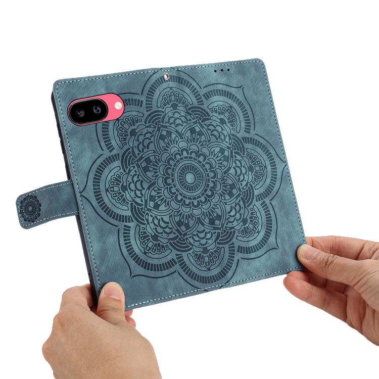 For Google Pixel 10a Mandala Embossed Retro Frosted Leather Phone Case