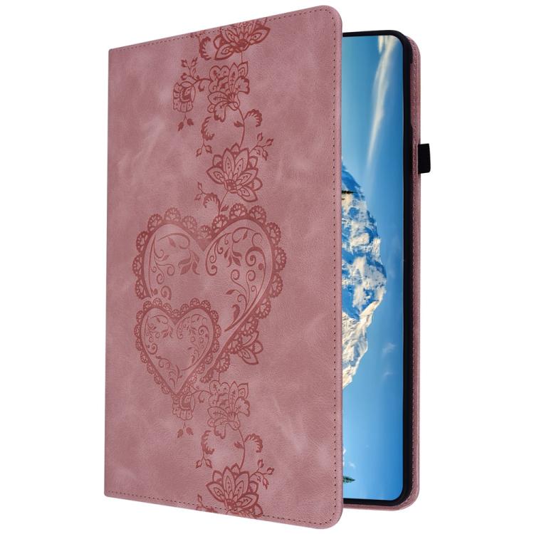 For Samsung Galaxy Tab A7 Lite Love Hearts Embossed Leather Tablet Case