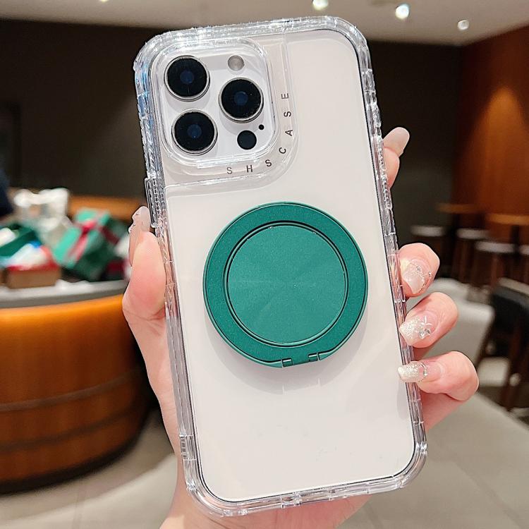For iPhone 15 Pro Dreamland Transparent MagSafe Holder Phone Case