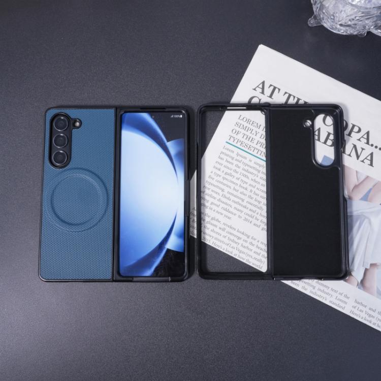 For Samsung Galaxy Z Fold5 5G Diamond Pattern MagSafe Magnetic Folding Phone Case