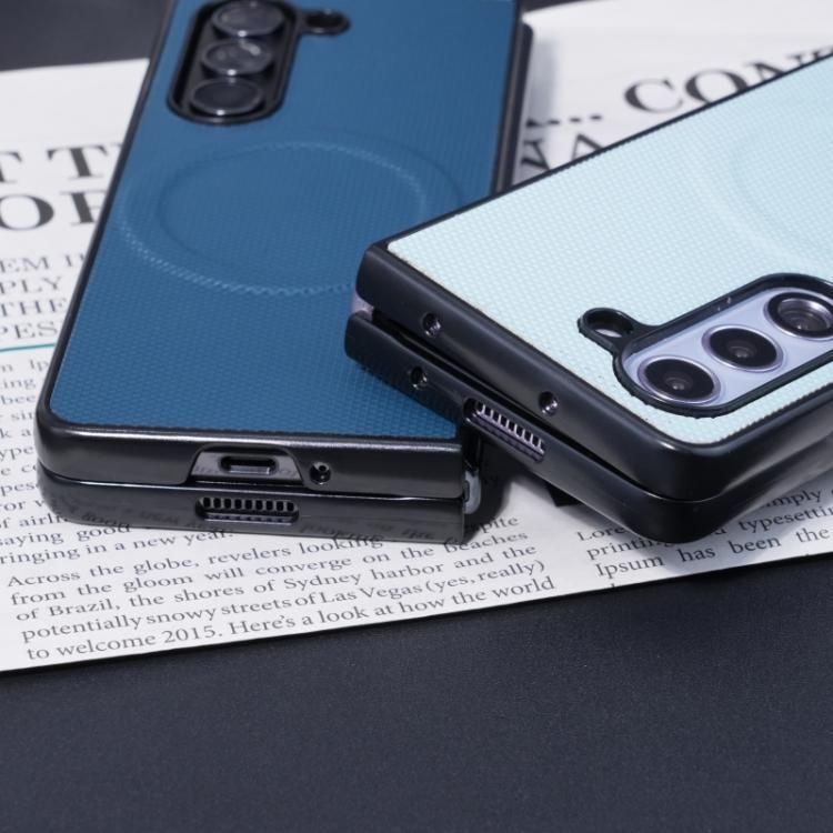 For Samsung Galaxy Z Fold5 5G Diamond Pattern MagSafe Magnetic Folding Phone Case