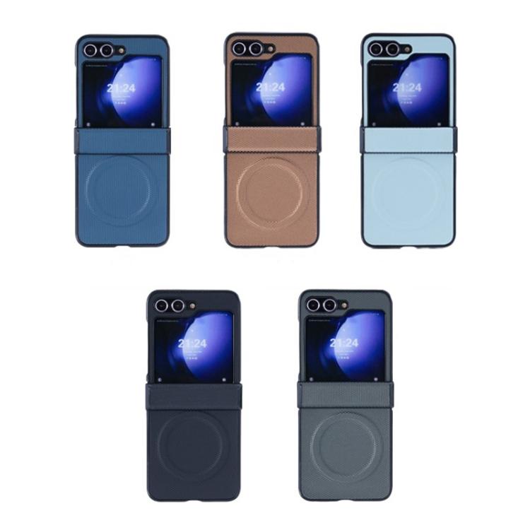 For Samsung Galaxy Z Flip5 5G Diamond Pattern MagSafe Magnetic Folding Phone Case