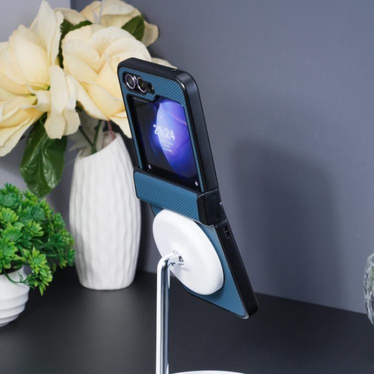 For Samsung Galaxy Z Flip5 5G Diamond Pattern MagSafe Magnetic Folding Phone Case