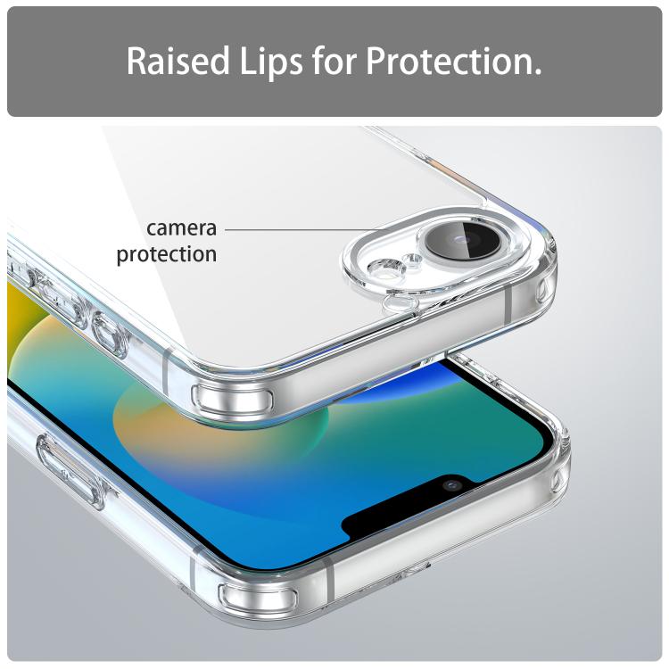 For iPhone 17e / 16e PC Hybrid TPU Airbag Shockproof Phone Case