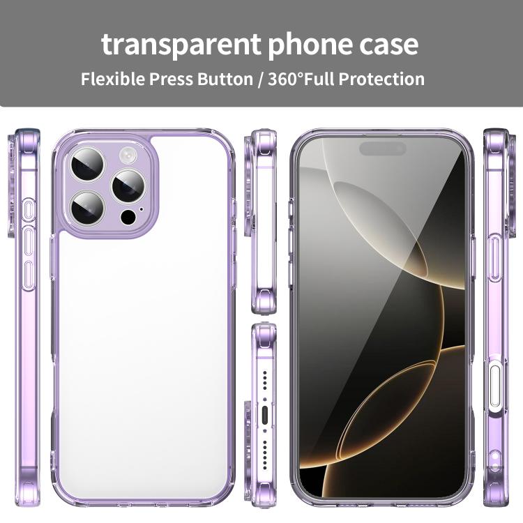 For iPhone 16 Pro Max PC Hybrid TPU Airbag Shockproof Phone Case