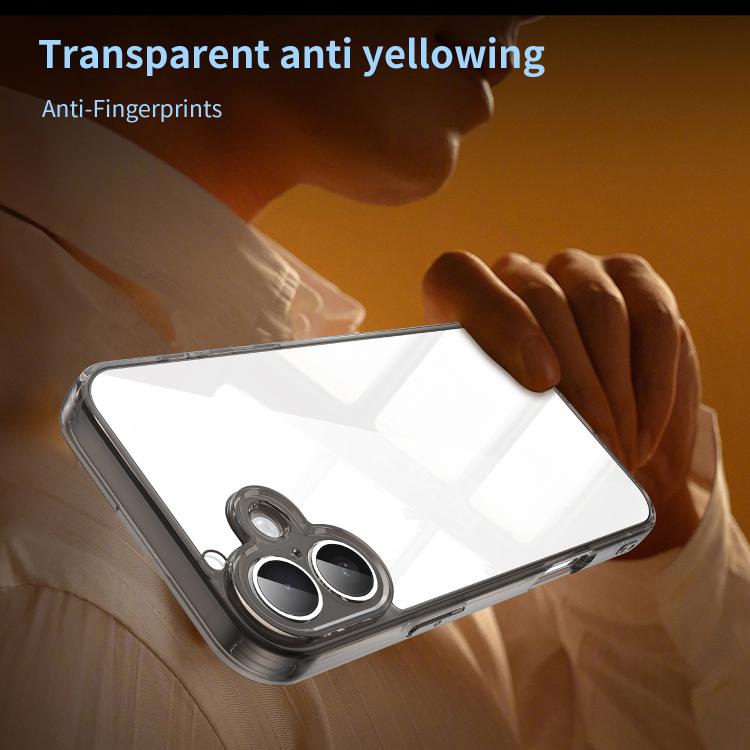 For iPhone 16 Plus PC Hybrid TPU Airbag Shockproof Phone Case