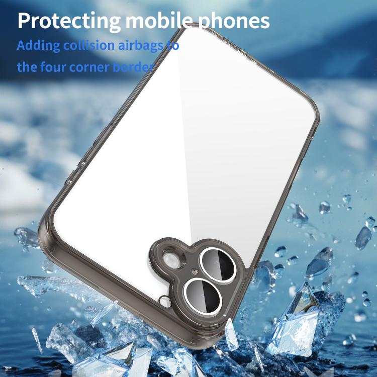 For iPhone 16 Plus PC Hybrid TPU Airbag Shockproof Phone Case
