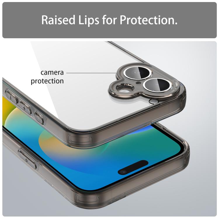For iPhone 16 Plus PC Hybrid TPU Airbag Shockproof Phone Case