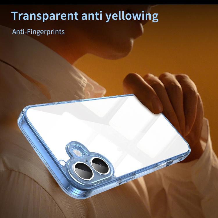 For iPhone 16 Plus PC Hybrid TPU Airbag Shockproof Phone Case