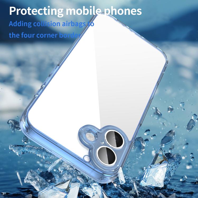 For iPhone 16 Plus PC Hybrid TPU Airbag Shockproof Phone Case