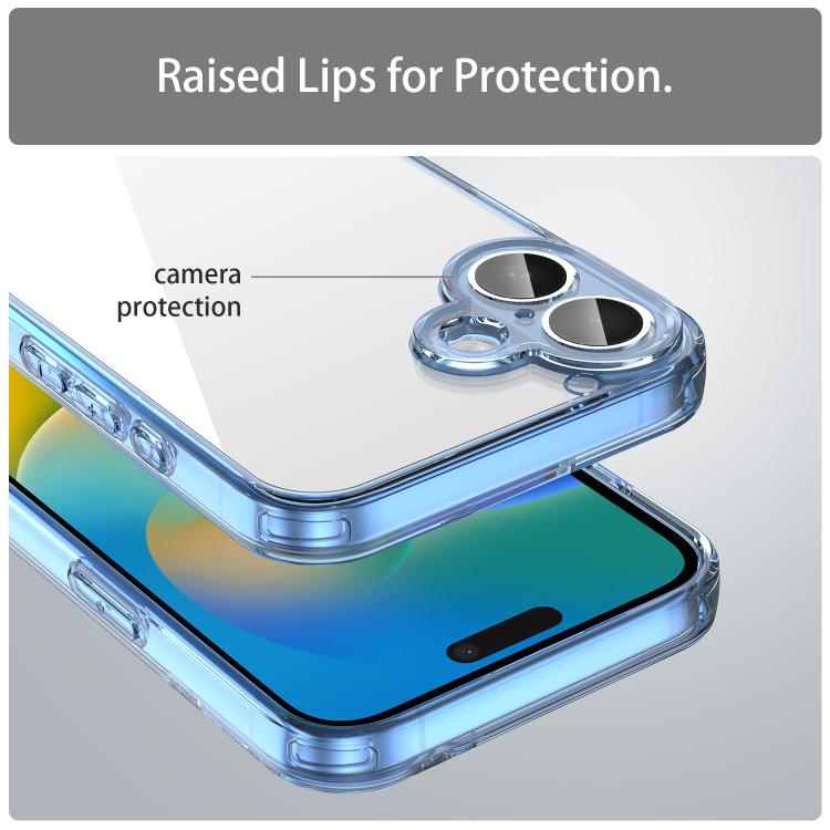 For iPhone 16 Plus PC Hybrid TPU Airbag Shockproof Phone Case
