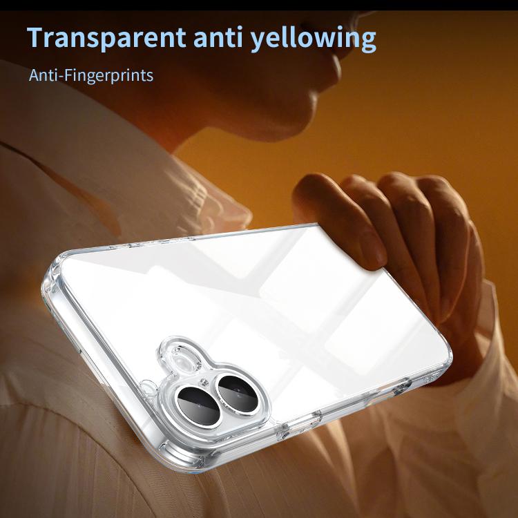For iPhone 16 Plus PC Hybrid TPU Airbag Shockproof Phone Case