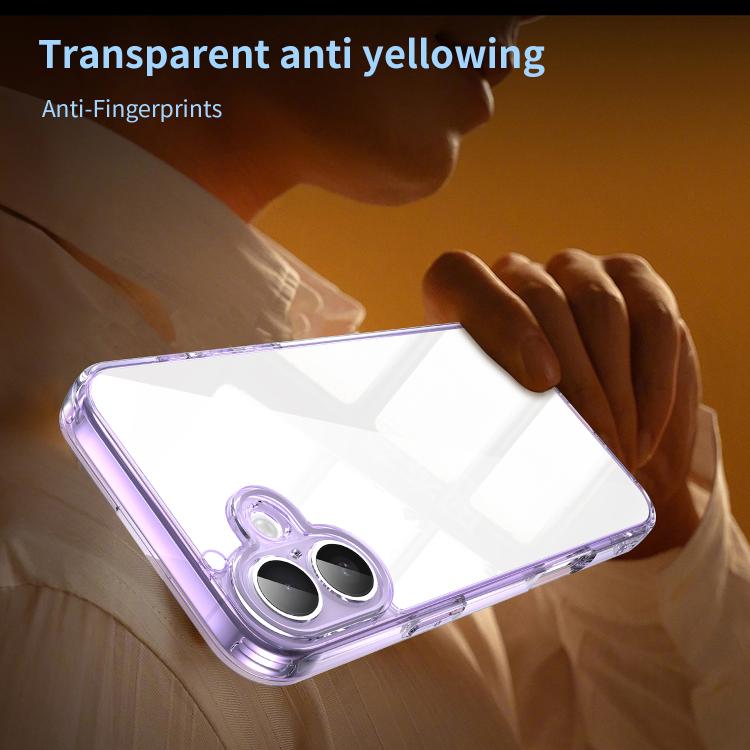 For iPhone 16 Plus PC Hybrid TPU Airbag Shockproof Phone Case