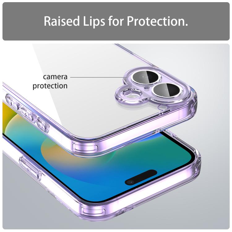 For iPhone 16 Plus PC Hybrid TPU Airbag Shockproof Phone Case