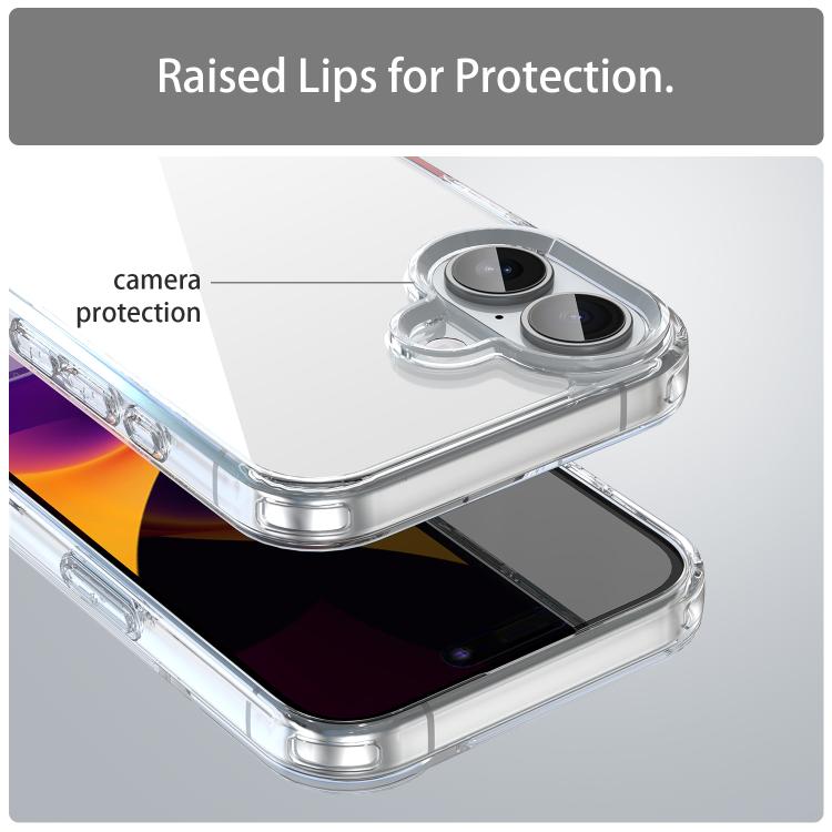 For iPhone 16 PC Hybrid TPU Airbag Shockproof Phone Case