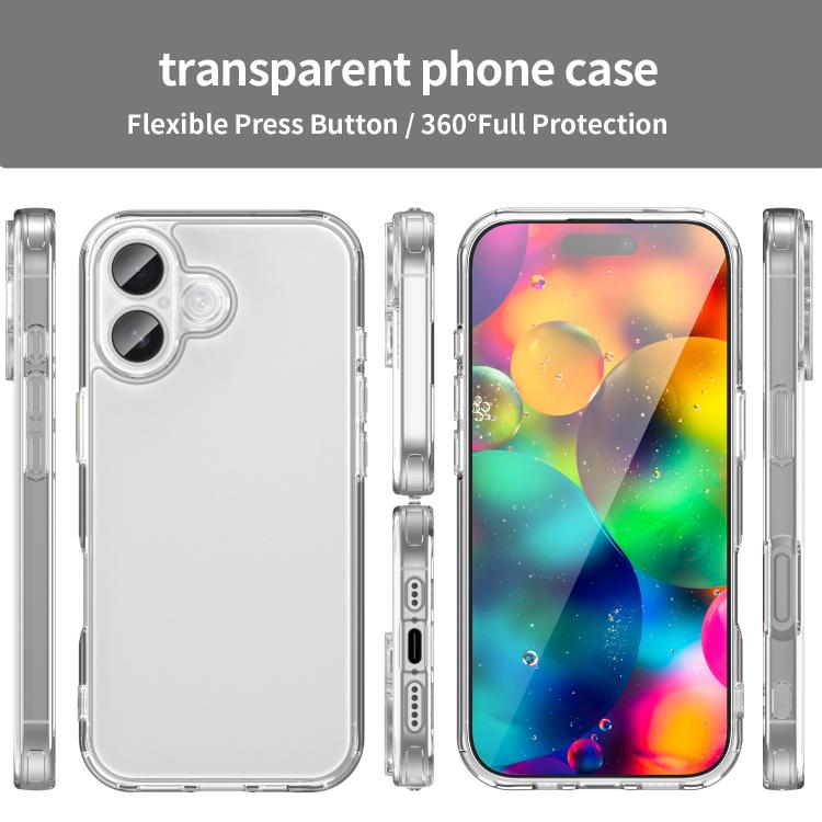 For iPhone 17 PC Hybrid TPU Airbag Shockproof Phone Case