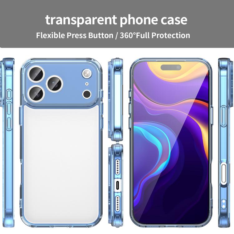 For iPhone 17 Pro Max PC Hybrid TPU Airbag Shockproof Phone Case