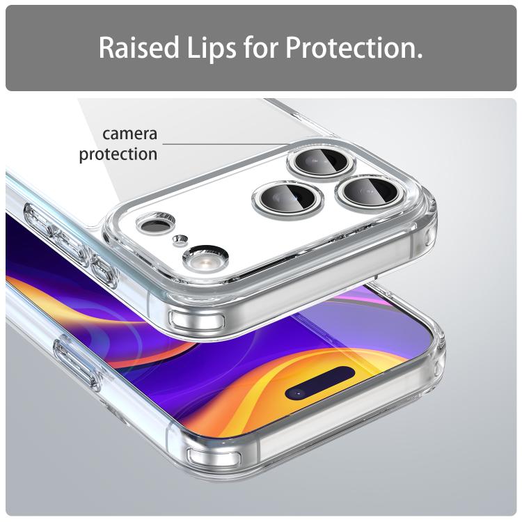 For iPhone 17 Pro Max PC Hybrid TPU Airbag Shockproof Phone Case