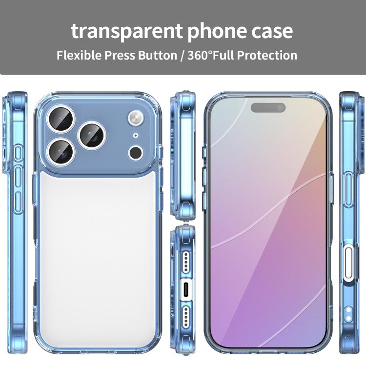 For iPhone 17 Pro PC Hybrid TPU Airbag Shockproof Phone Case