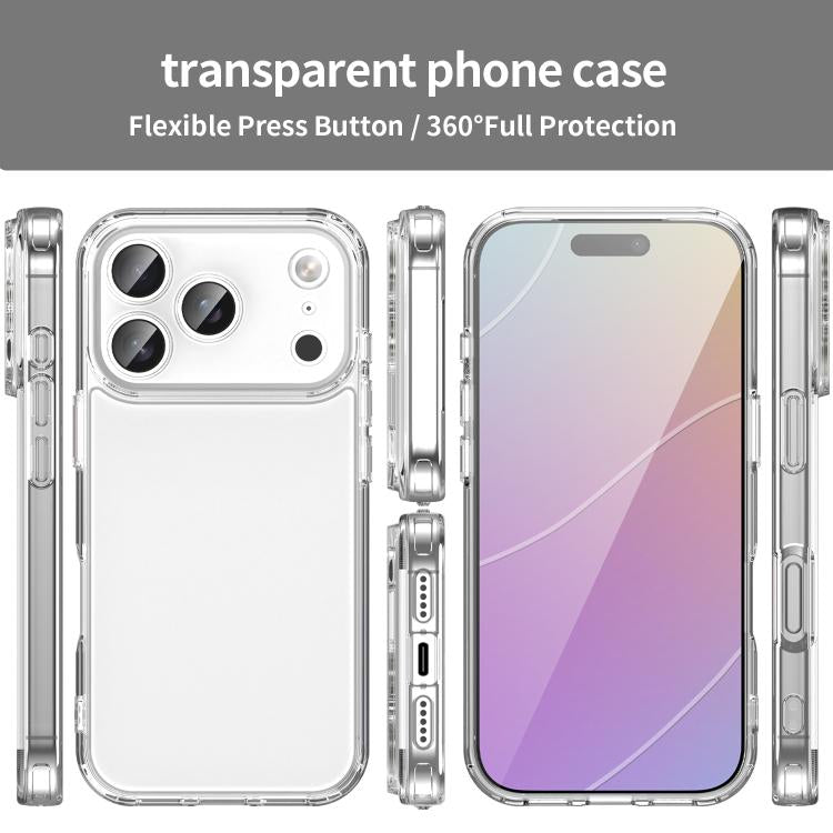 For iPhone 17 Pro PC Hybrid TPU Airbag Shockproof Phone Case