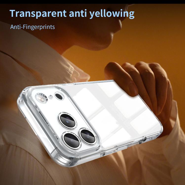 For iPhone 17 Pro PC Hybrid TPU Airbag Shockproof Phone Case