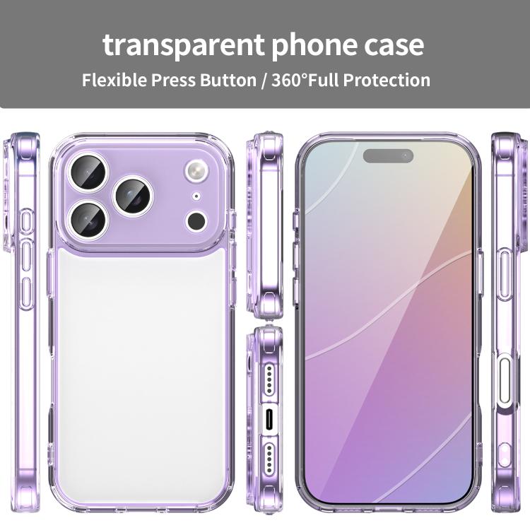 For iPhone 17 Pro PC Hybrid TPU Airbag Shockproof Phone Case