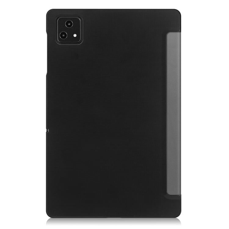 For T-Mobile REVVL Tab 5G Custer Texture 3-Fold Holder Leather Smart Tablet Case