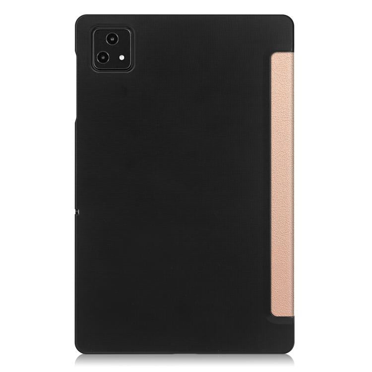 For T-Mobile REVVL Tab 5G Custer Texture 3-Fold Holder Leather Smart Tablet Case