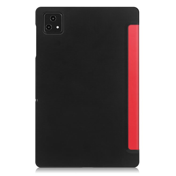 For T-Mobile REVVL Tab 5G Custer Texture 3-Fold Holder Leather Smart Tablet Case