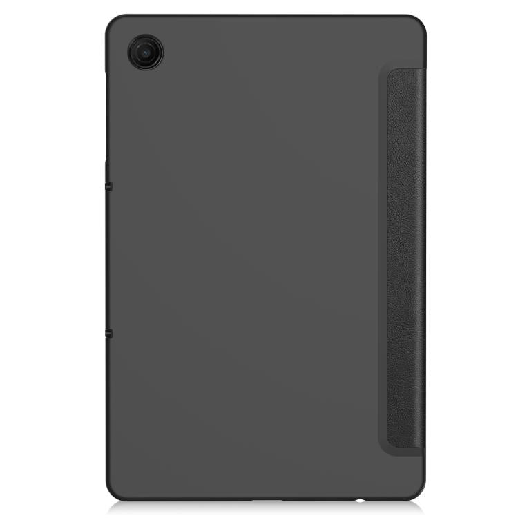 For T-Mobile REVVL Tab 2 Custer Texture 3-Fold Holder Leather Smart Tablet Case