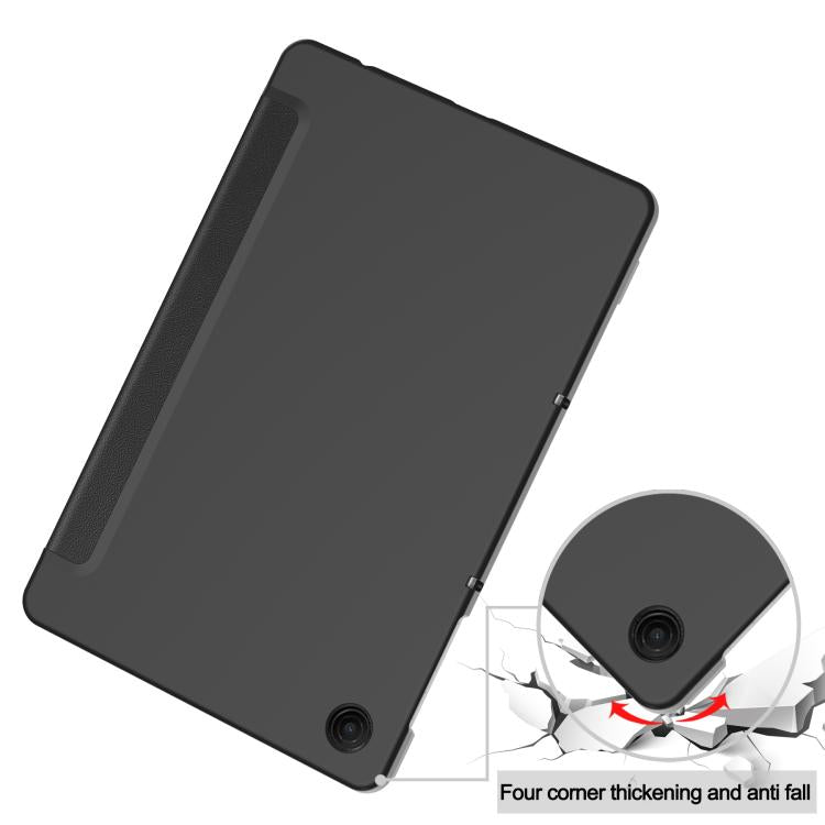 For T-Mobile REVVL Tab 2 Custer Texture 3-Fold Holder Leather Smart Tablet Case