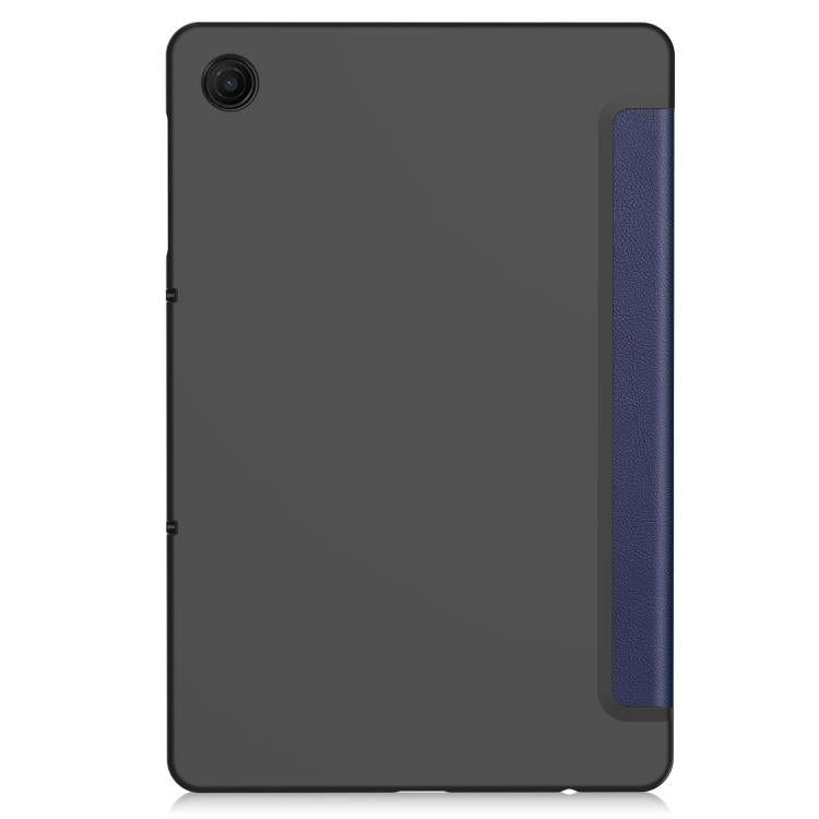 For T-Mobile REVVL Tab 2 Custer Texture 3-Fold Holder Leather Smart Tablet Case