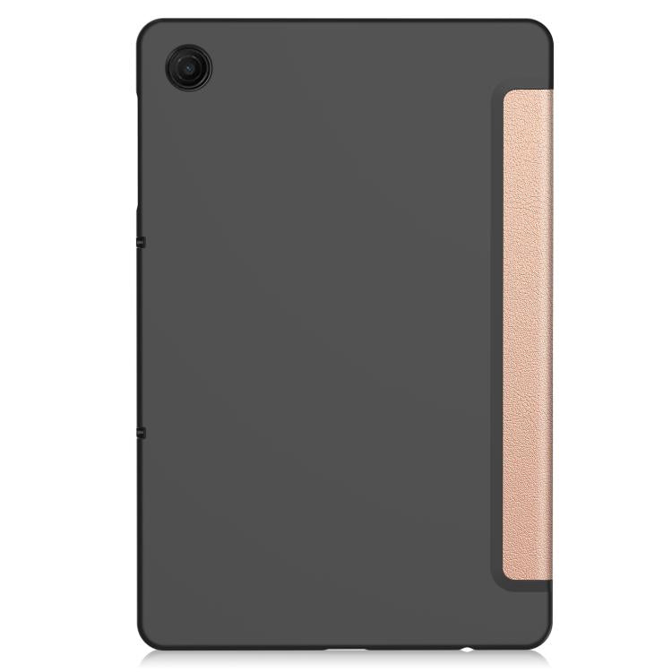 For T-Mobile REVVL Tab 2 Custer Texture 3-Fold Holder Leather Smart Tablet Case