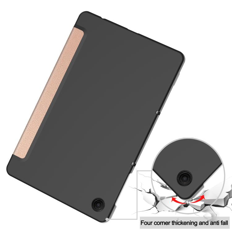 For T-Mobile REVVL Tab 2 Custer Texture 3-Fold Holder Leather Smart Tablet Case