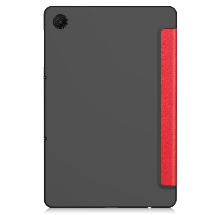 For T-Mobile REVVL Tab 2 Custer Texture 3-Fold Holder Leather Smart Tablet Case