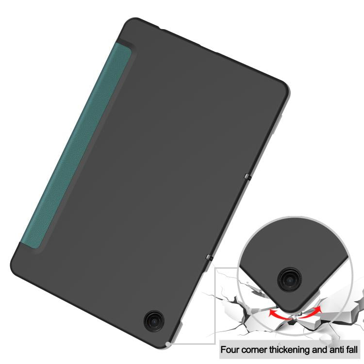 For T-Mobile REVVL Tab 2 Custer Texture 3-Fold Holder Leather Smart Tablet Case