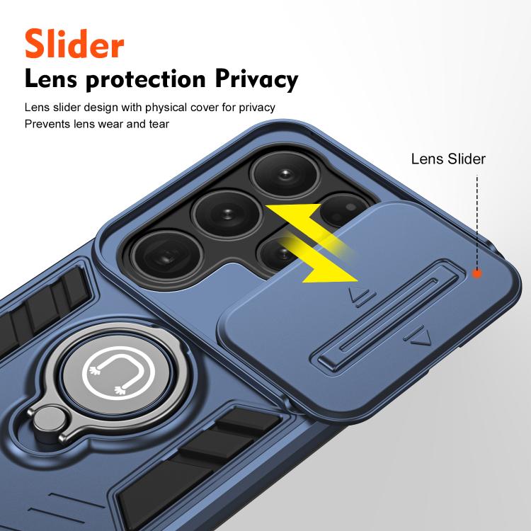For Samsung Galaxy S25 Ultra 5G Camshield Ring Holder Phone Case