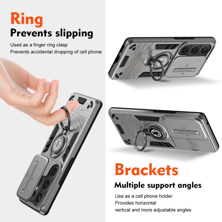 For Samsung Galaxy S25 Ultra 5G Camshield Ring Holder Phone Case