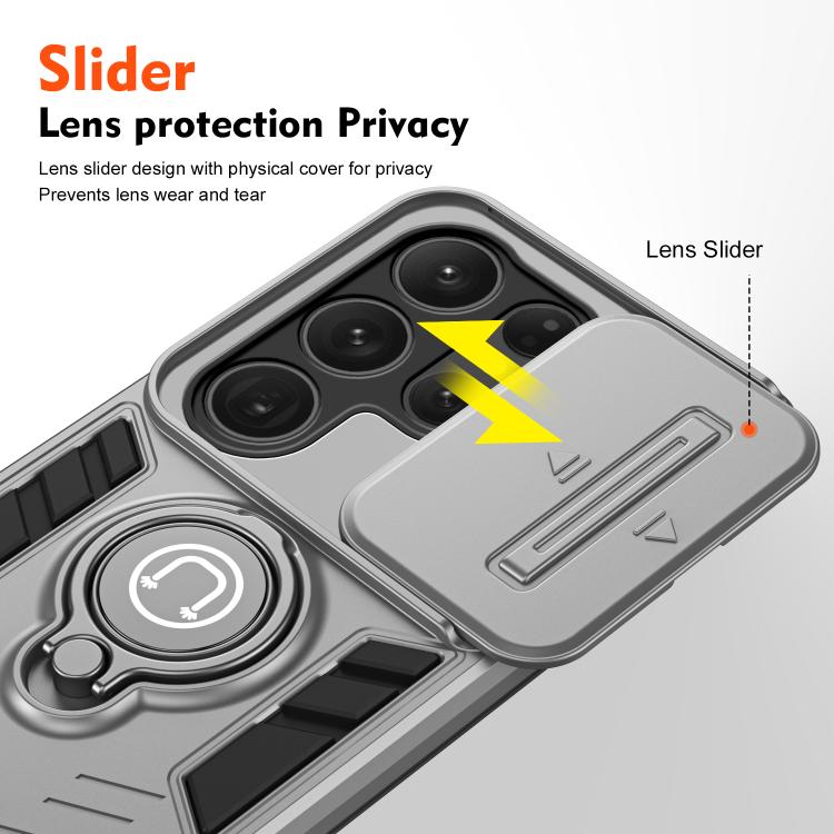 For Samsung Galaxy S25 Ultra 5G Camshield Ring Holder Phone Case