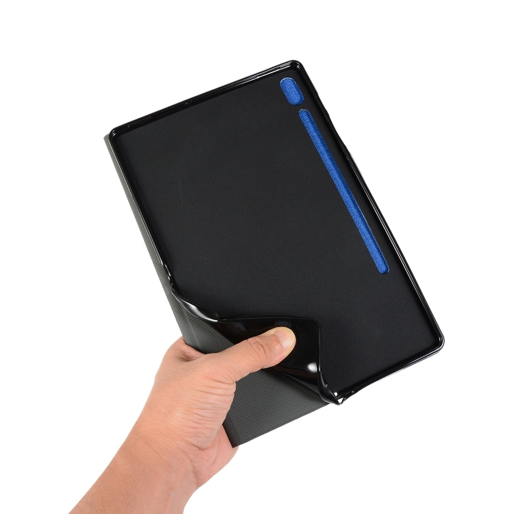 For Samsung Galaxy Tab S8+ / Tab S8 Plus /  Tab S7 FE / Tab S7+ / T970 Fabric Texture Horizontal Flip PU Leather Case with Holder