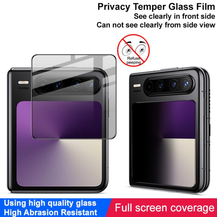 For Huawei Pura X IMAK Privacy Full Coverage Tempered Back Screen Glass Film
