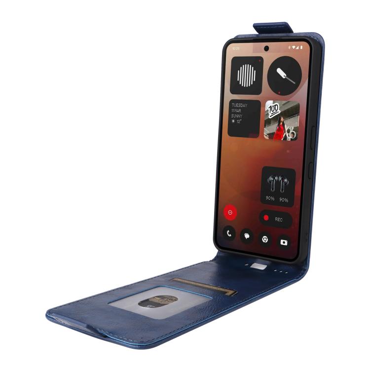 For Nothing Phone 3a Pro Magnetic Vertical Flip Leather Phone Case with Buckle